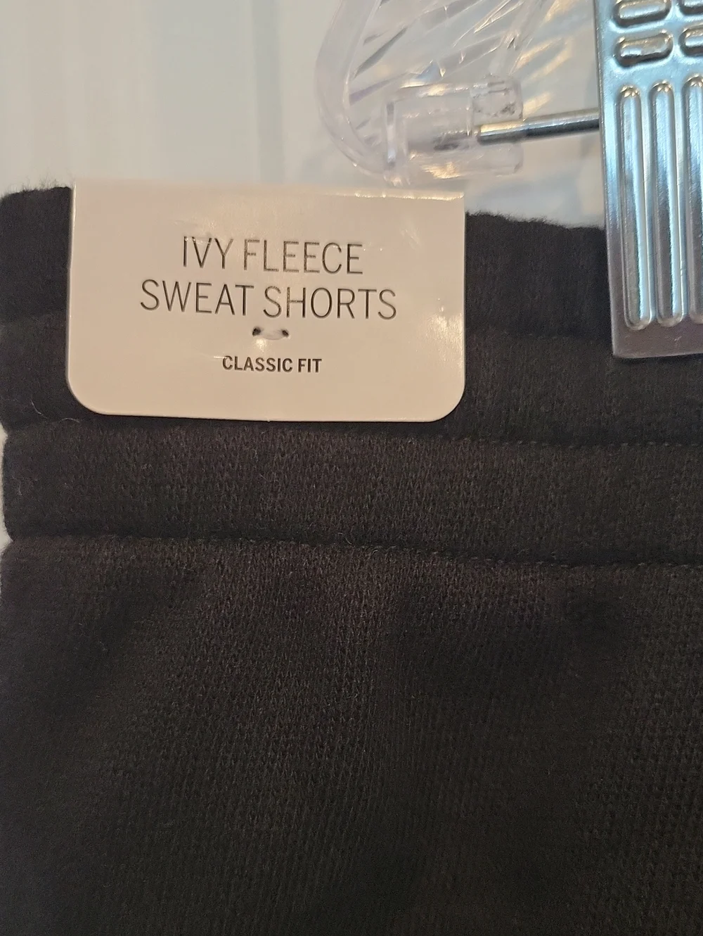 PINK Victoria's Secret Black Ivy Fleece Sweat Shorts White Crest Logo XXL NWT